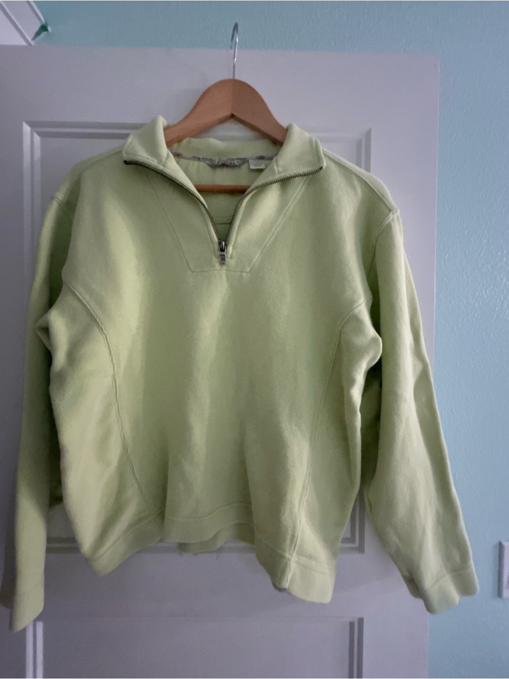 Tommy Bahama Aruba Half Zip Sweatshirt Lime Green Pullover  Size Small